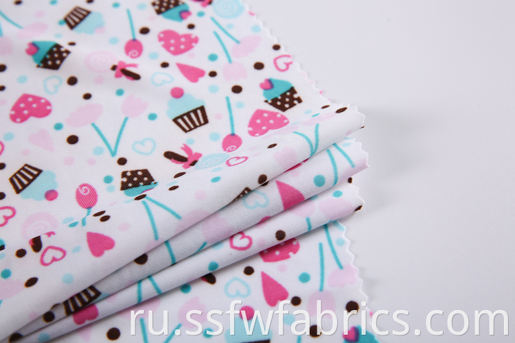 Cute Ice Cream Pattern Fabric